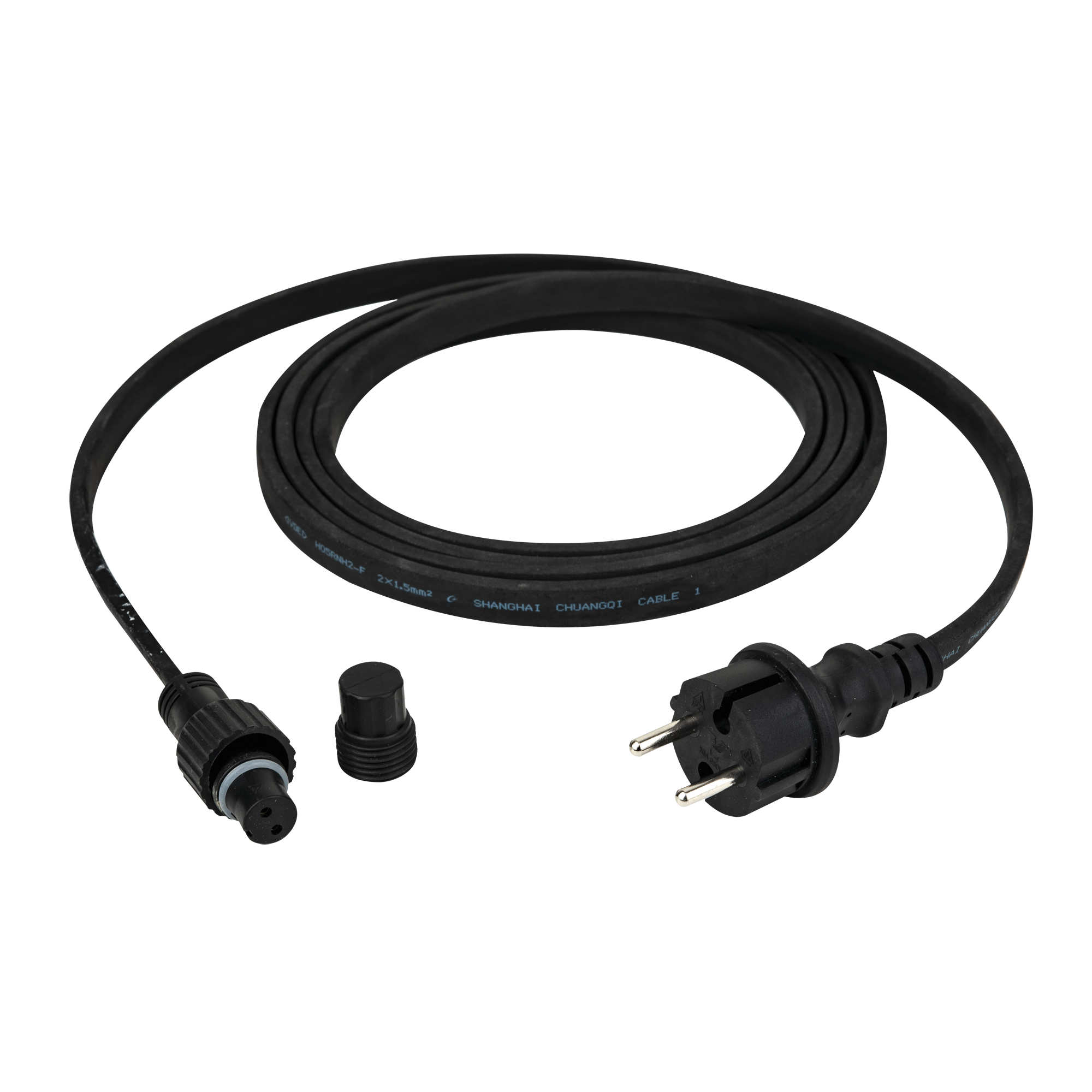 SHOWGEAR Power Cable for Festoon Light E27 Schwarz - 3 m