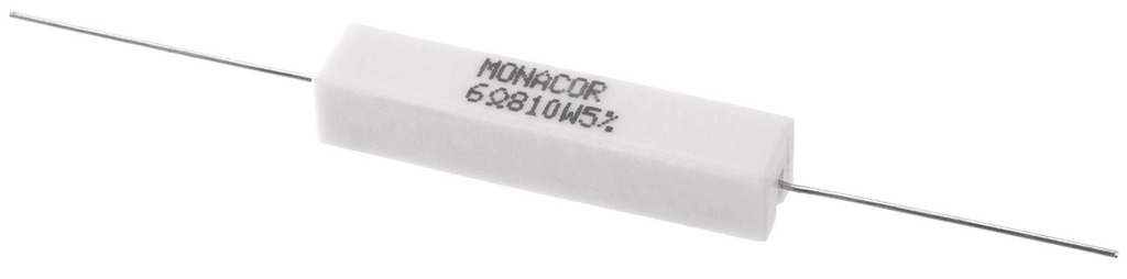 MONACOR LSR-68/10 Hochlast-Zementwiderstand, 6,8 Ω, 10 Watt MONACOR LSR-68/10 Hochlast-Zementwiderstand, 6,8 Ω, 10 Watt