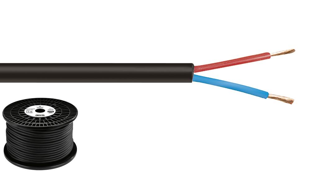 MONACOR SPC-525H/SW Lautsprecherkabel, 2 x 2,5 mm2, 100 m, "TOP QUALITY", halogenfrei