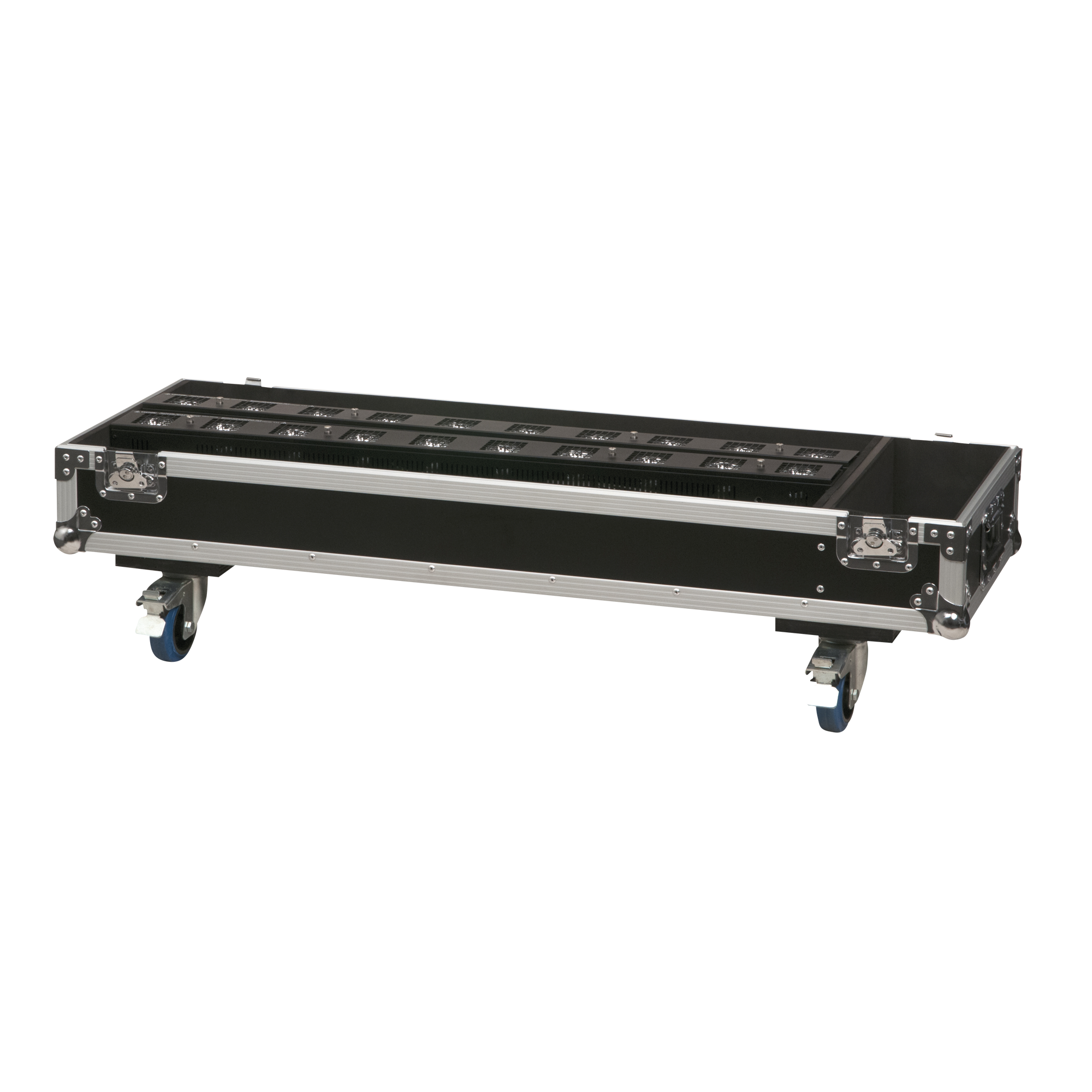 SHOWTEC Case for 12x Sunstrip Active 3 stapelbare Fächer mit Zubehörfach SHOWTEC Case for 12x Sunstrip Active 3 stapelbare Fächer mit Zubehörfach
