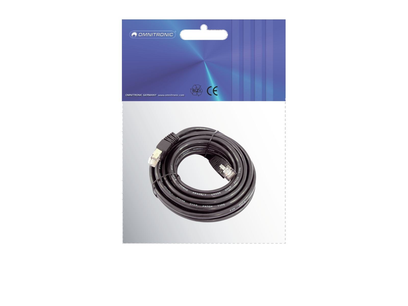 OMNITRONIC CAT-5 Kabel 1m sw OMNITRONIC CAT-5 Kabel 1m sw