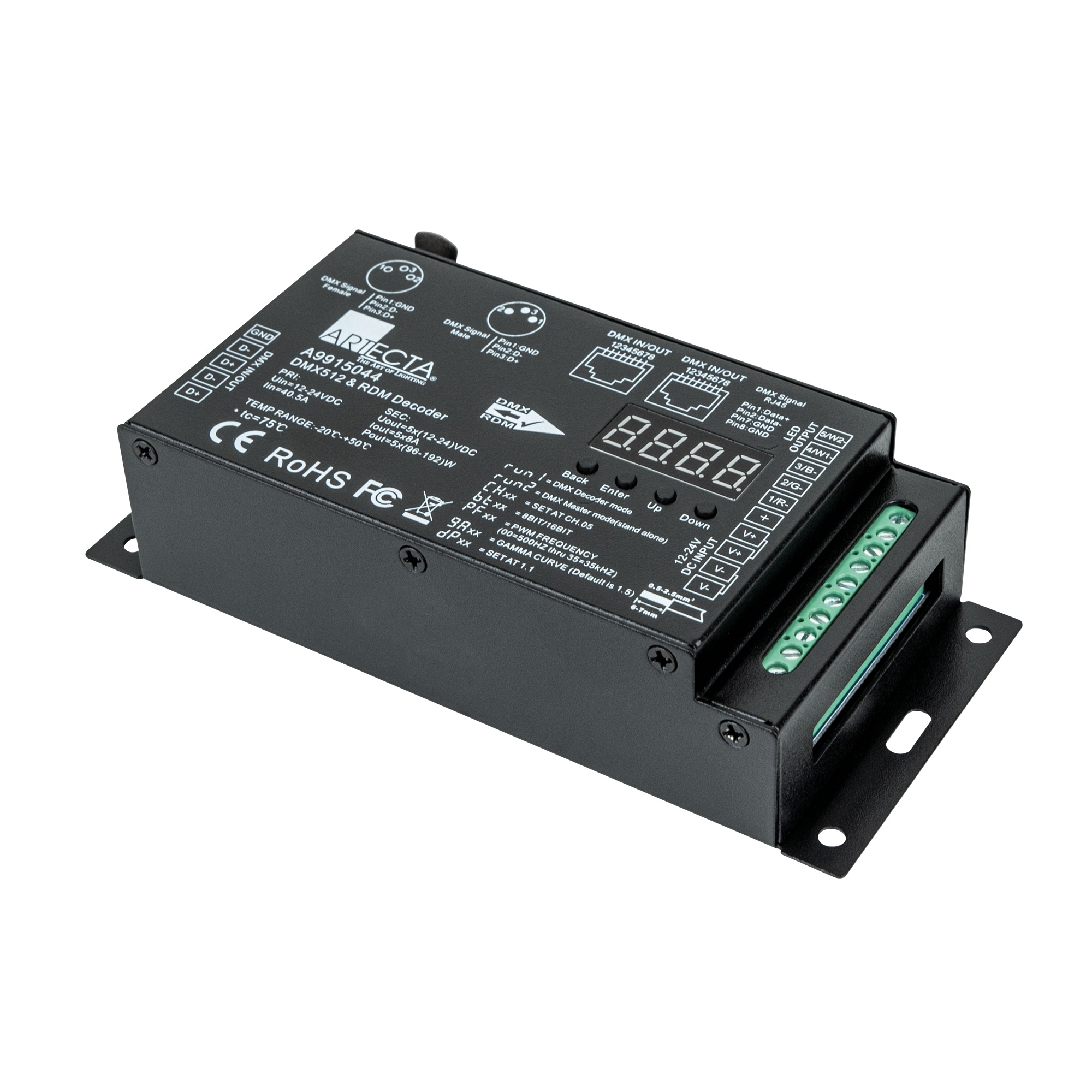 ARTECTA LED DIM-5 RDM 5 Kanäle, Neutrik, XLR, 3-polig & RJ45 ARTECTA LED DIM-5 RDM 5 Kanäle, Neutrik, XLR, 3-polig & RJ45