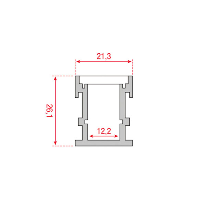 ARTECTA Profile Pro 18 Recessed Länge: 2m ARTECTA Profile Pro 18 Recessed Länge: 2m