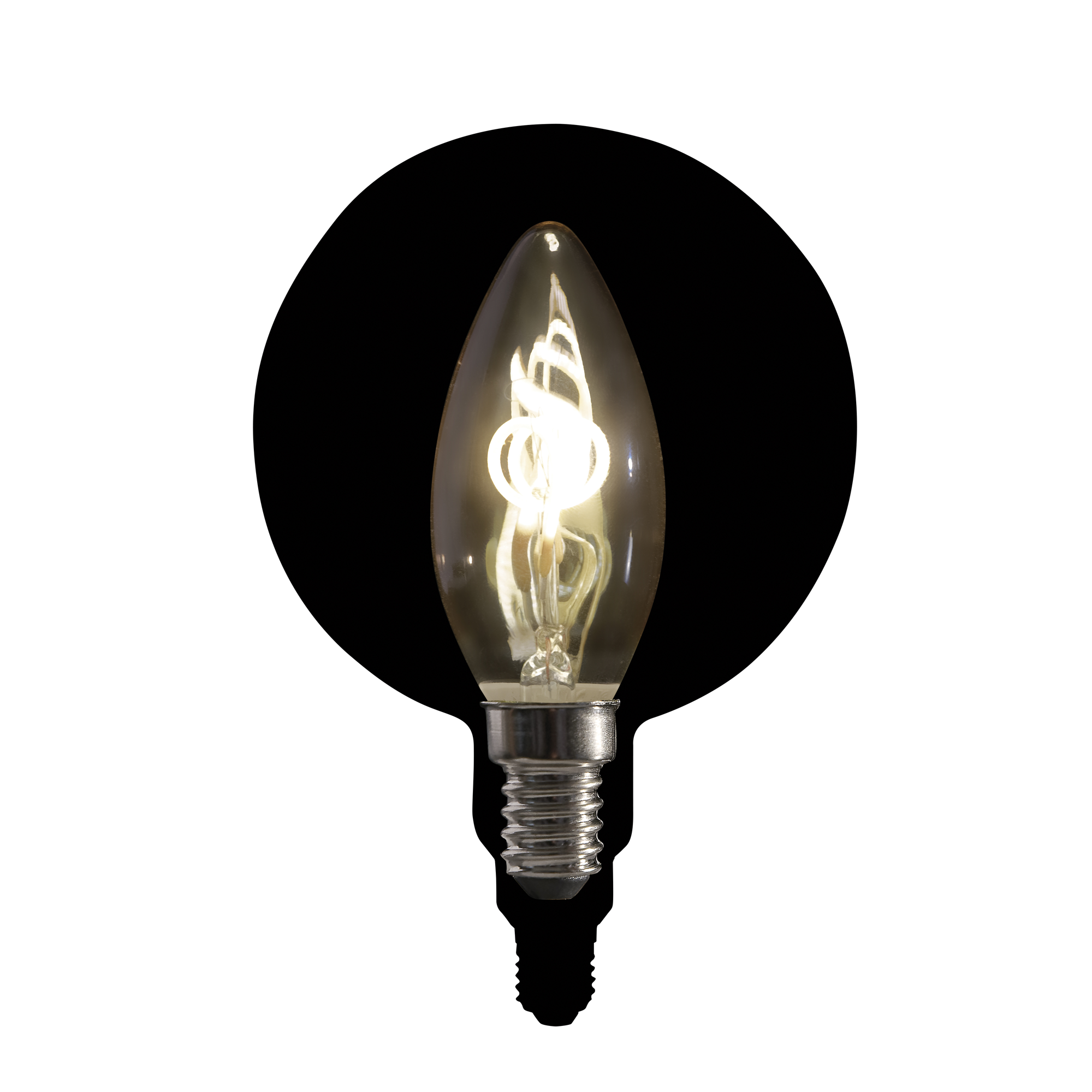 SHOWGEAR LED Filament Candle Bulb B10 2 W - dimmbar - Spiraldraht