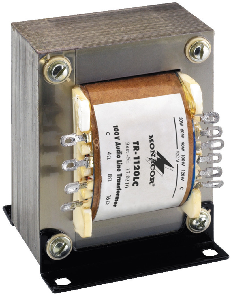 MONACOR TR-1120LC 100-V-Leistungs-Audio-Transformator, 120 W