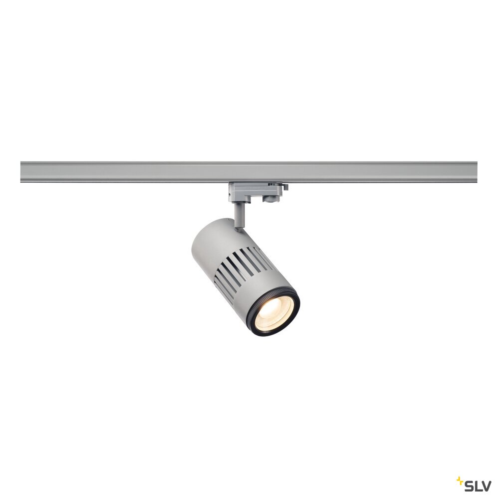 STRUCTEC LED Zooming Lens Strahler für 3Phasen Hochvolt-Stromschiene, 3000K, silbergrau, 20-60°, inkl. 3 Phasen-Adapter STRUCTEC LED Zooming Lens Strahler für 3Phasen Hochvolt-Stromschiene, 3000K, silbergrau, 20-60°, inkl. 3 Phasen-Adapter