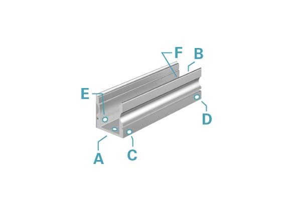 U-Profil hoch AU-02-10, 2m, Weiß U-Profil hoch AU-02-10, 2m, Weiß