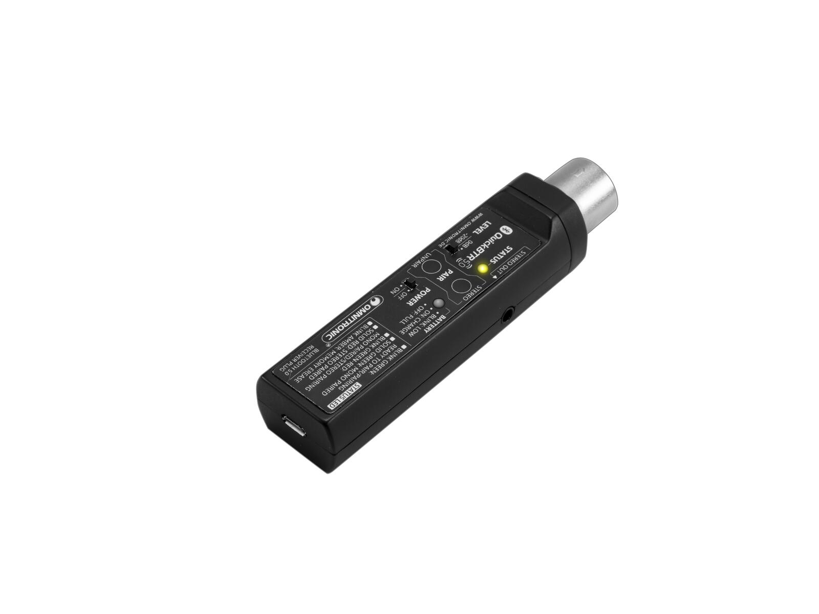 OMNITRONIC QuickBTR-5.0 XLR AptX Bluetooth 5.0 Receiver OMNITRONIC QuickBTR-5.0 XLR AptX Bluetooth 5.0 Receiver