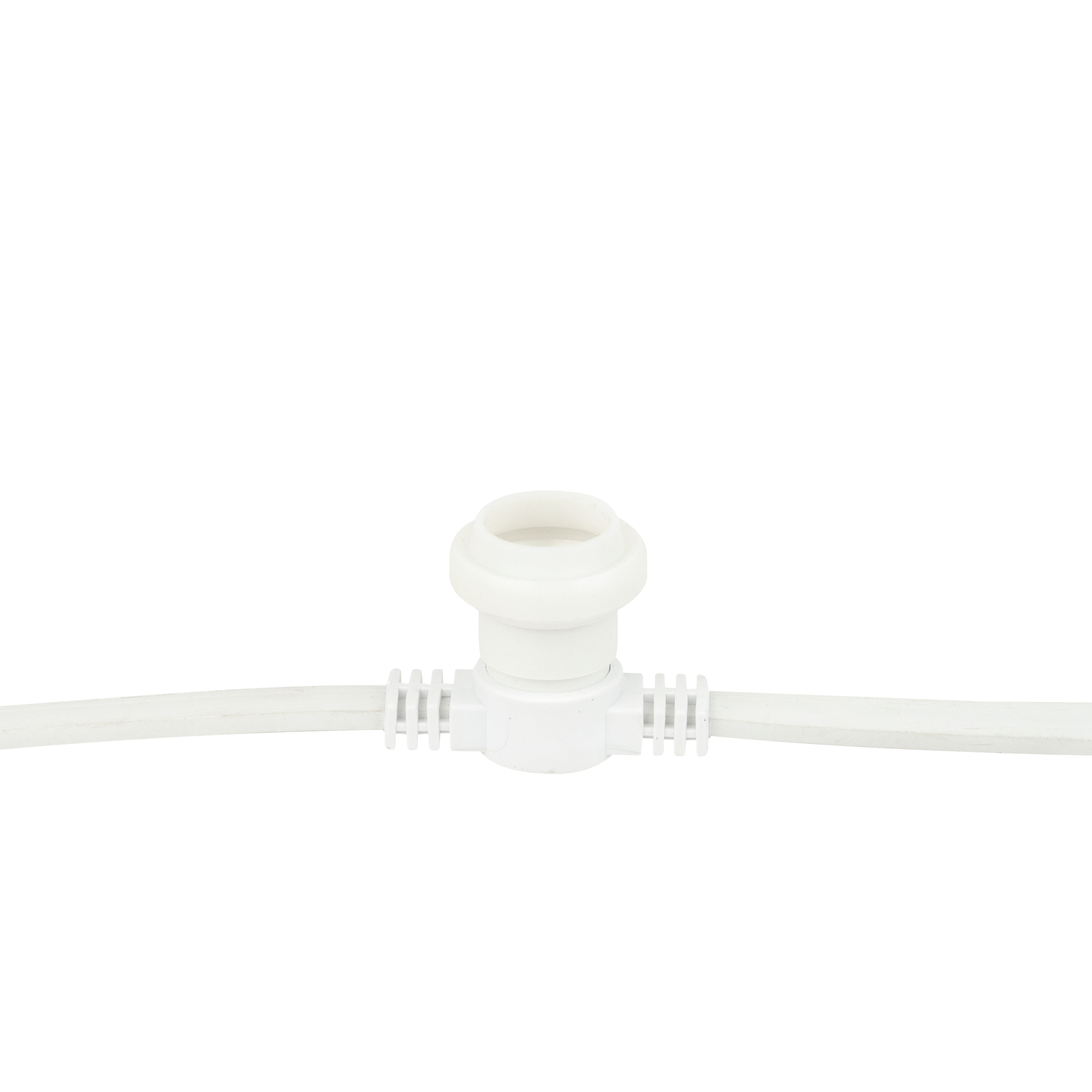 SHOWGEAR Festoon Light E27 White, 10M 100 cm Abstand - weiß - 10 m