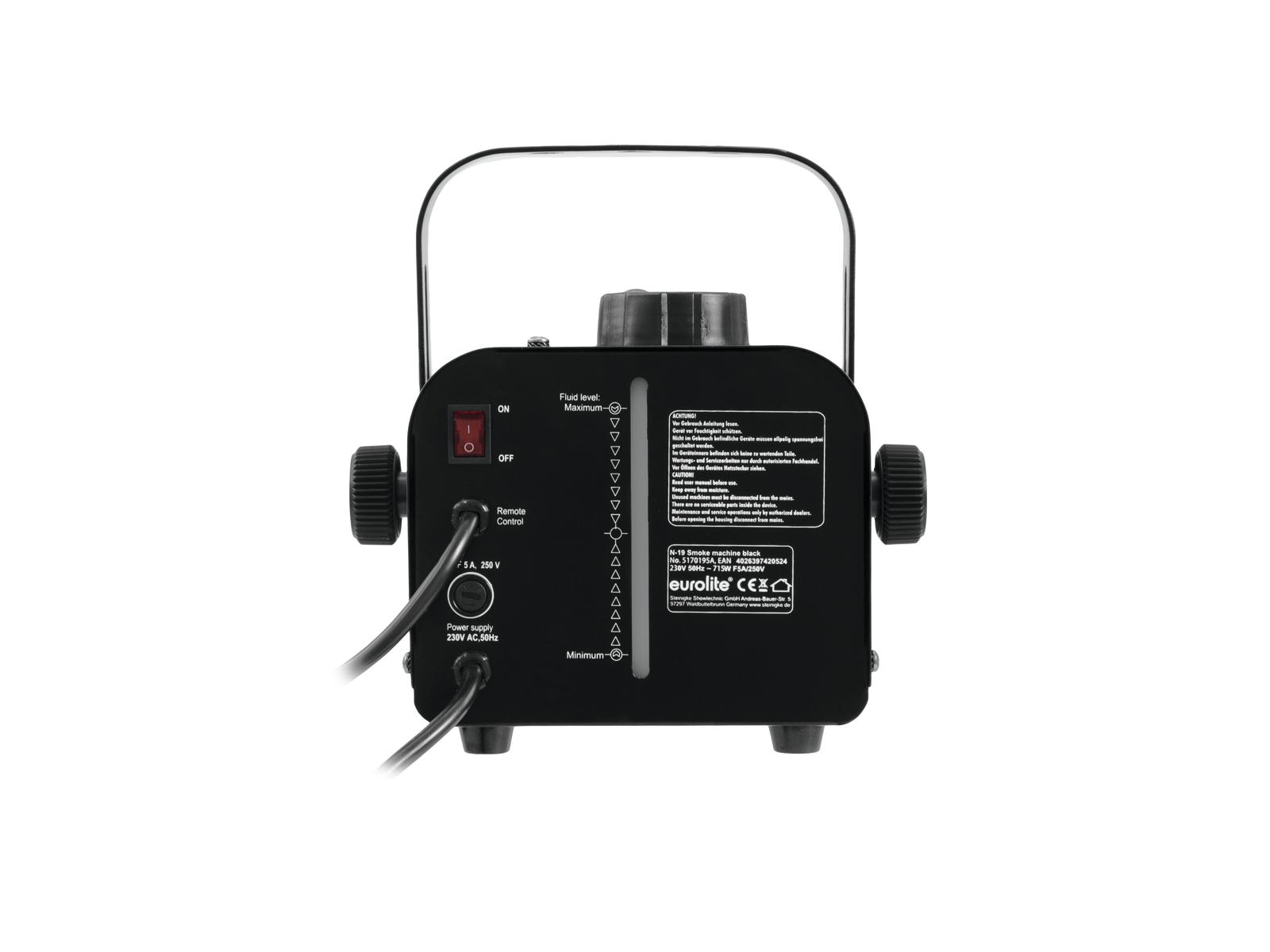 EUROLITE N-19 Nebelmaschine schwarz EUROLITE N-19 Nebelmaschine schwarz