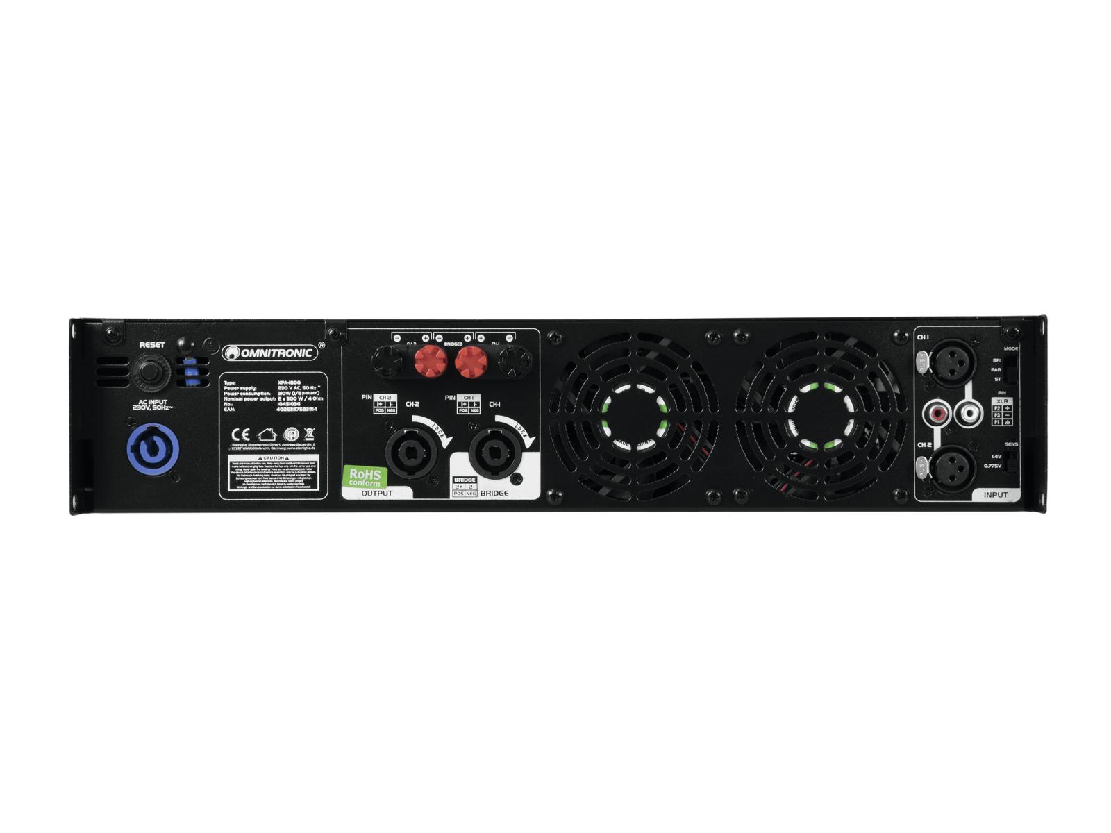 OMNITRONIC XPA-1800 Endstufe OMNITRONIC XPA-1800 Endstufe