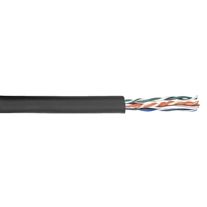 DAP Flexible CAT5E cable Reel 100-m-Rolle, schwarze Ummantelung