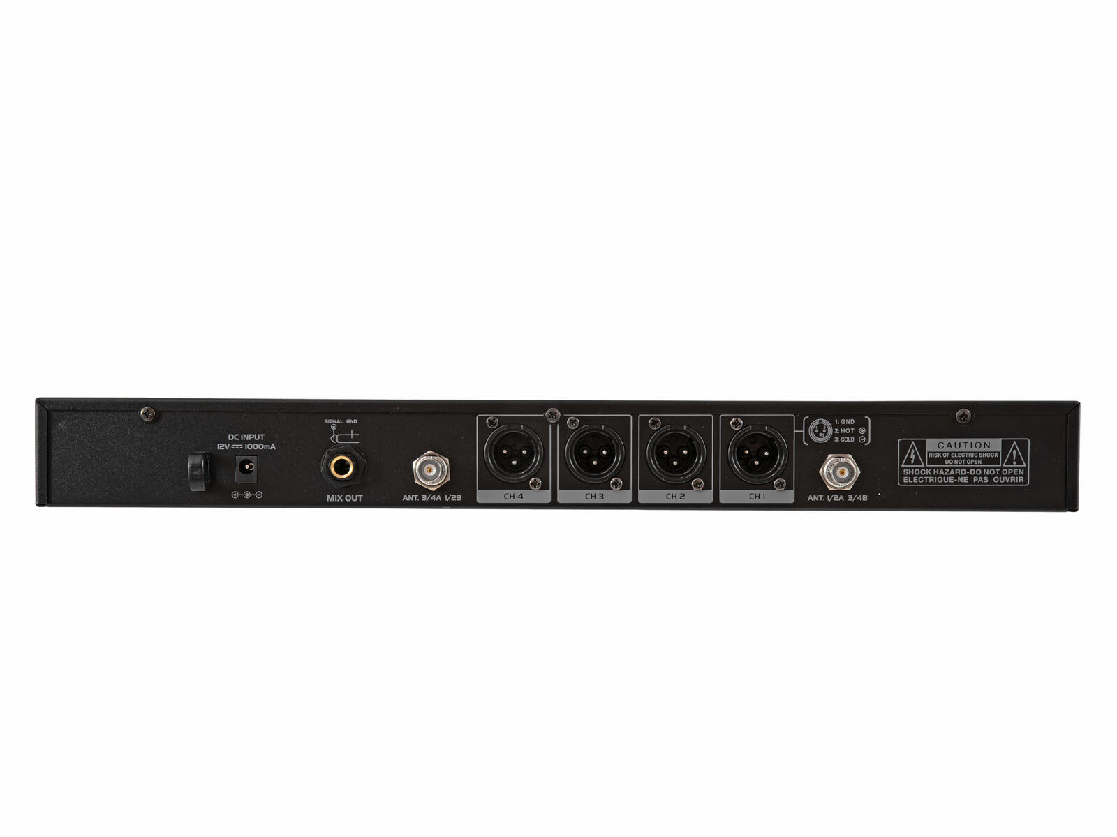 OMNITRONIC UHF-604 4-Kanal Funkmikrofon-System 520-554 MHz