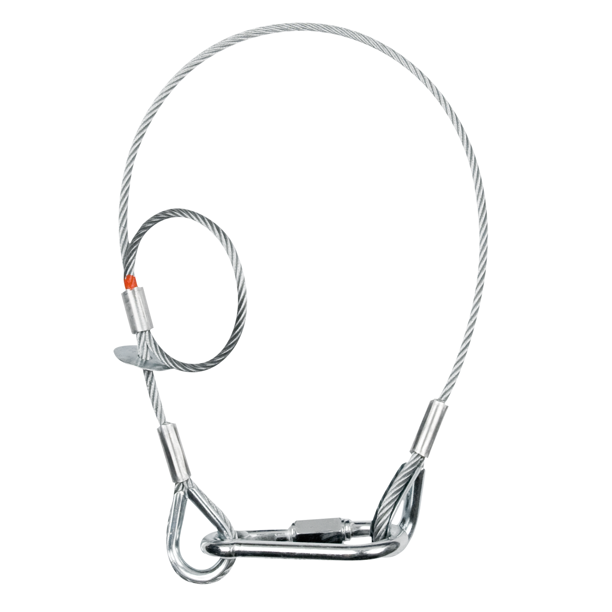 SAVEKING Safety Cable 5 mm - BGV-C1 WLL: 60 kg - 60 cm - silver WLL: 60 kg - 60 cm - Silber