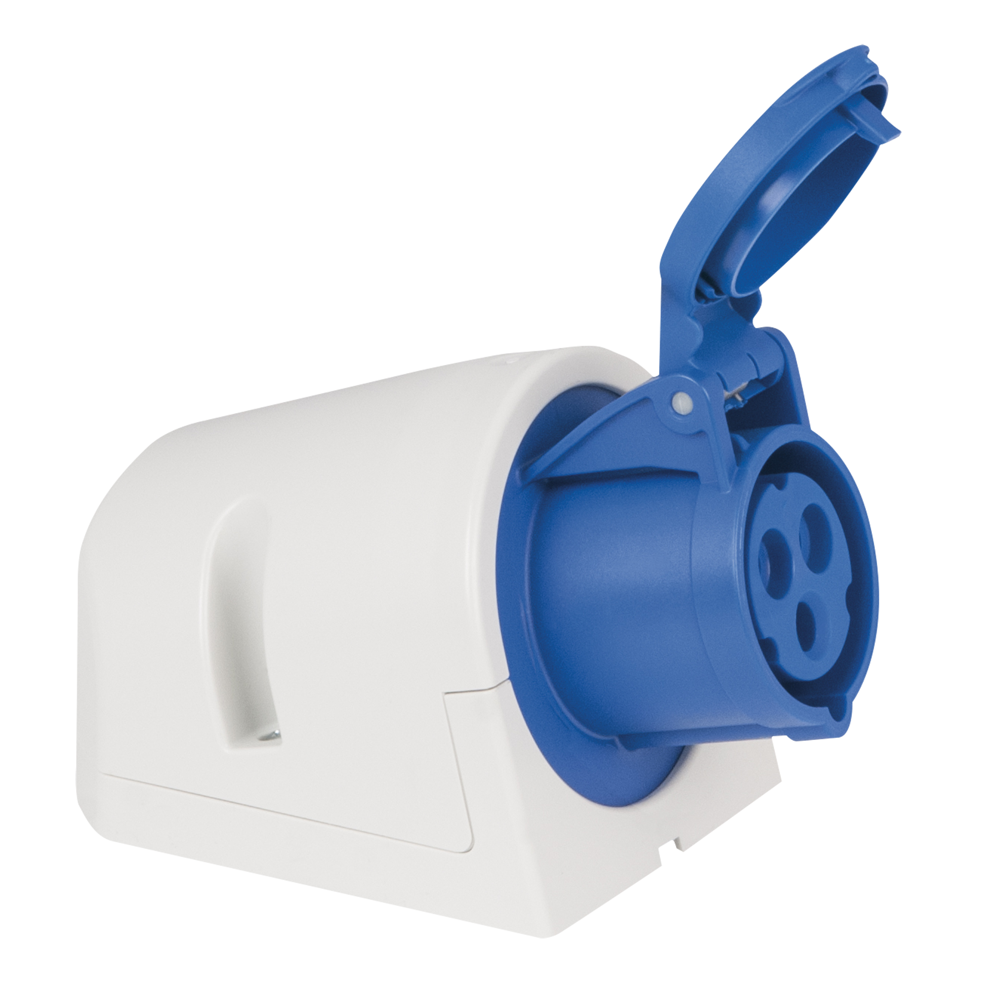 PCE CEE 16 A/240 V 3P Wallmount - Female Blau - IP44 PCE CEE 16 A/240 V 3P Wallmount - Female Blau - IP44