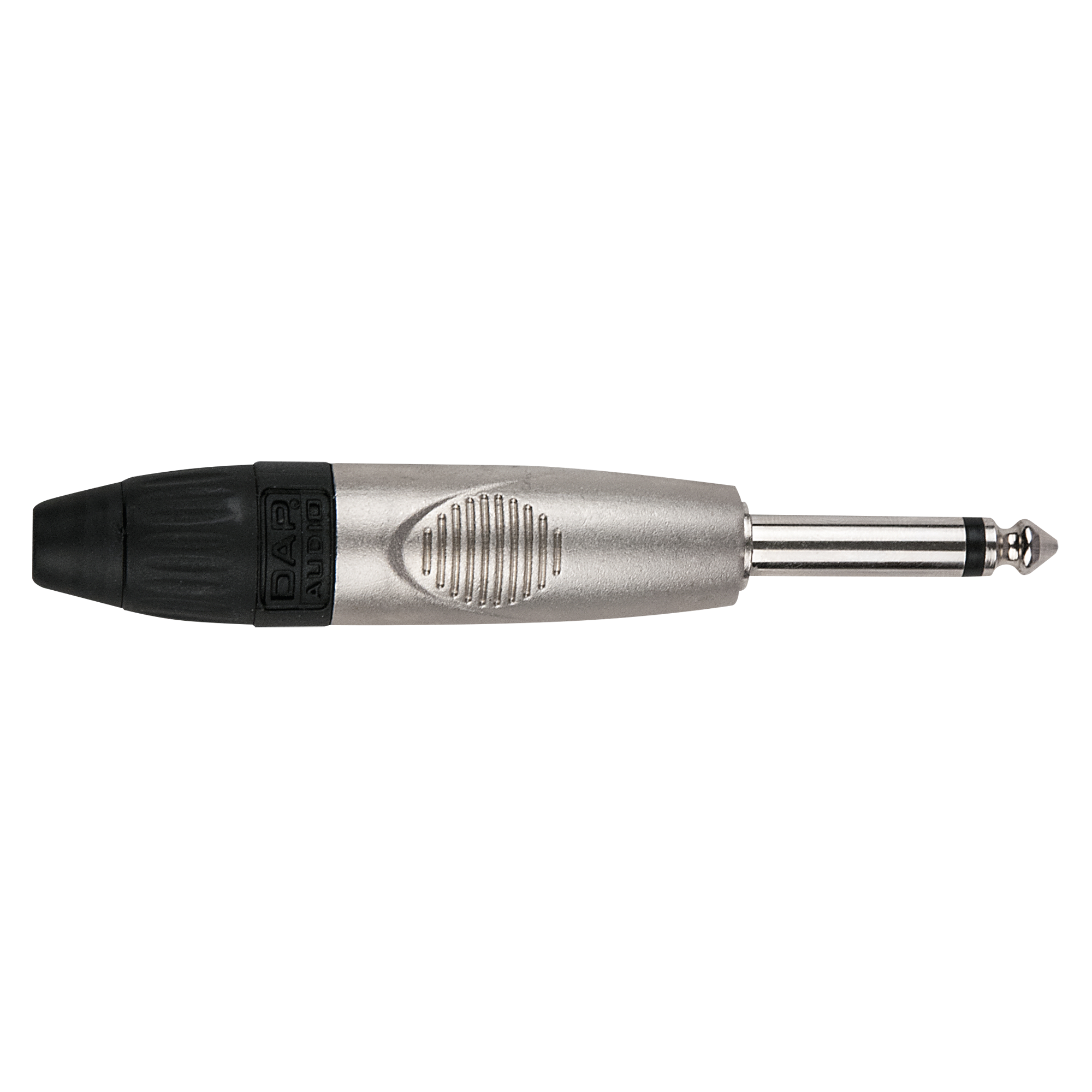 DAP 6.3 mm Jack X-type Mono Silver Nickelgehäuse - schwarze Kappe