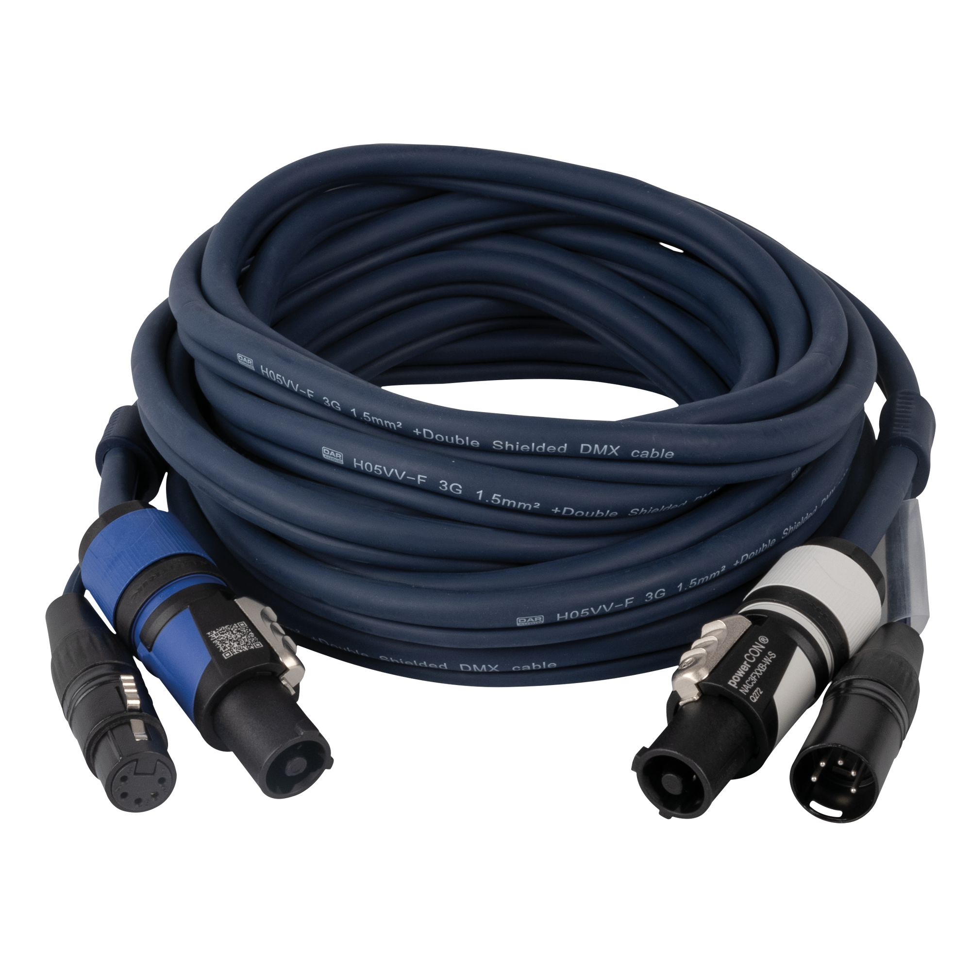 DAP FP18 Hybrid Cable - powerCON & 5-pin XLR - DMX / Power 6 m 6 m