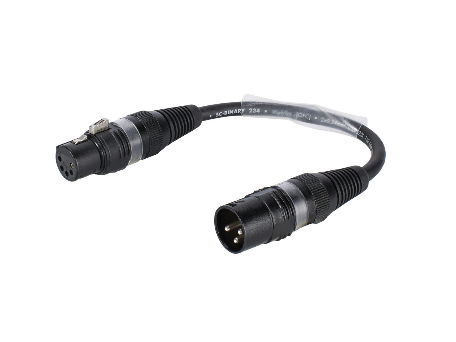 SOMMER CABLE Adapterkabel 3pol XLR(M)/5pol XLR(F) sw SOMMER CABLE Adapterkabel 3pol XLR(M)/5pol XLR(F) sw