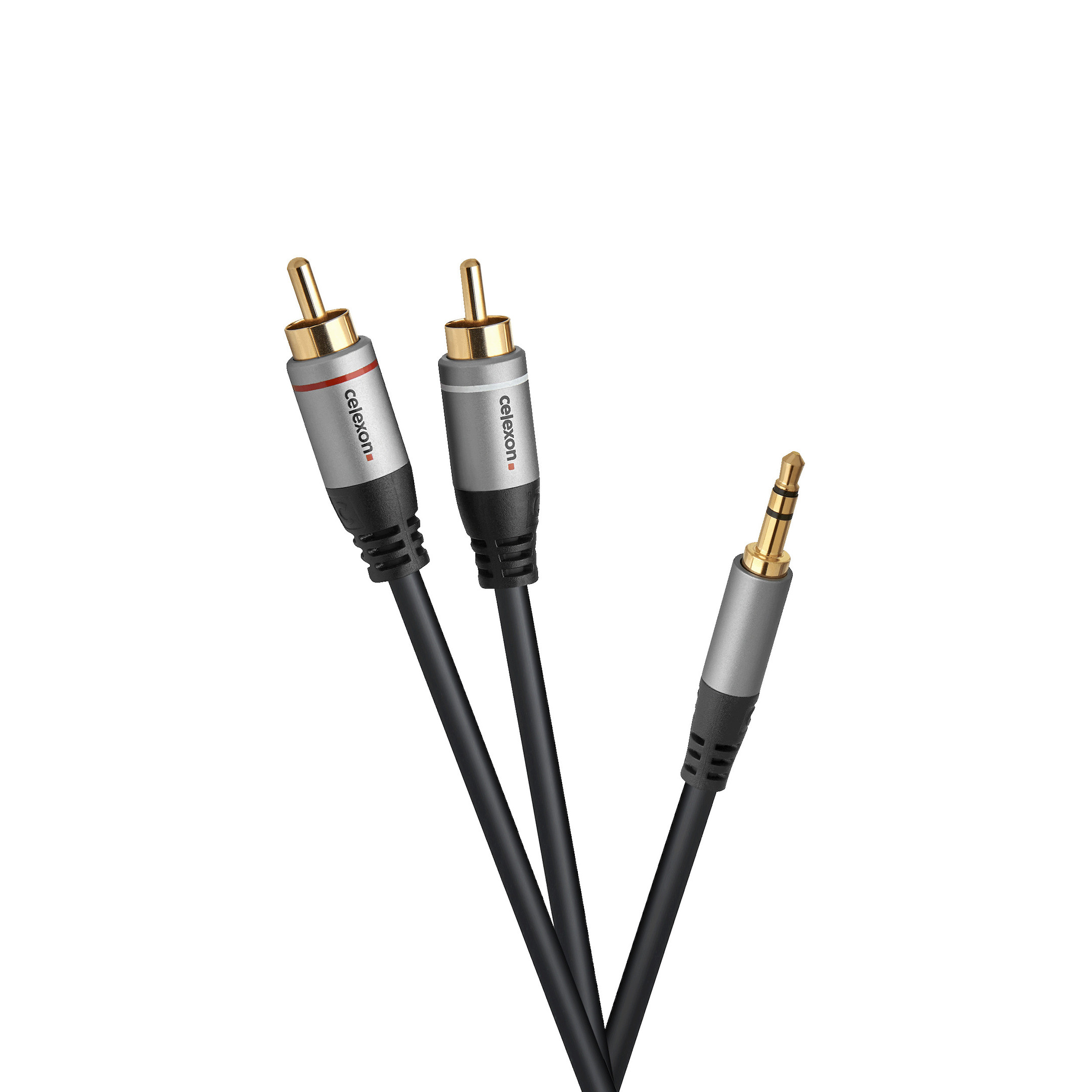 celexon 2x Cinch auf 3,5mm Stereo Klinke Audiokabel 10,0m - Professional Line celexon 2x Cinch auf 3,5mm Stereo Klinke Audiokabel 10,0m - Professional Line