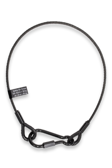 Sicherungsseil 100cm Ø 6mm BGV-C1 schwarz