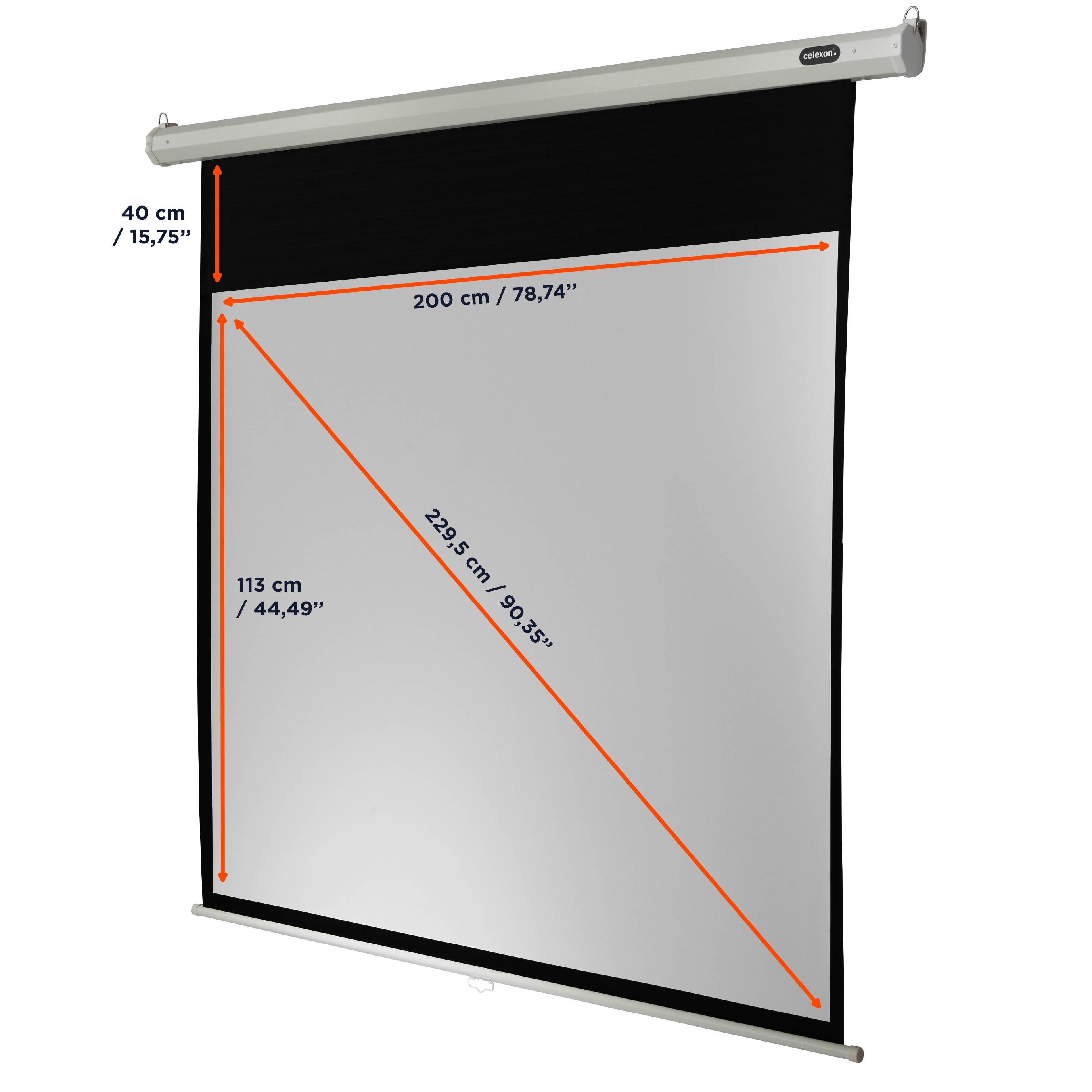 celexon Leinwand Rollo Economy 200 x 113 cm