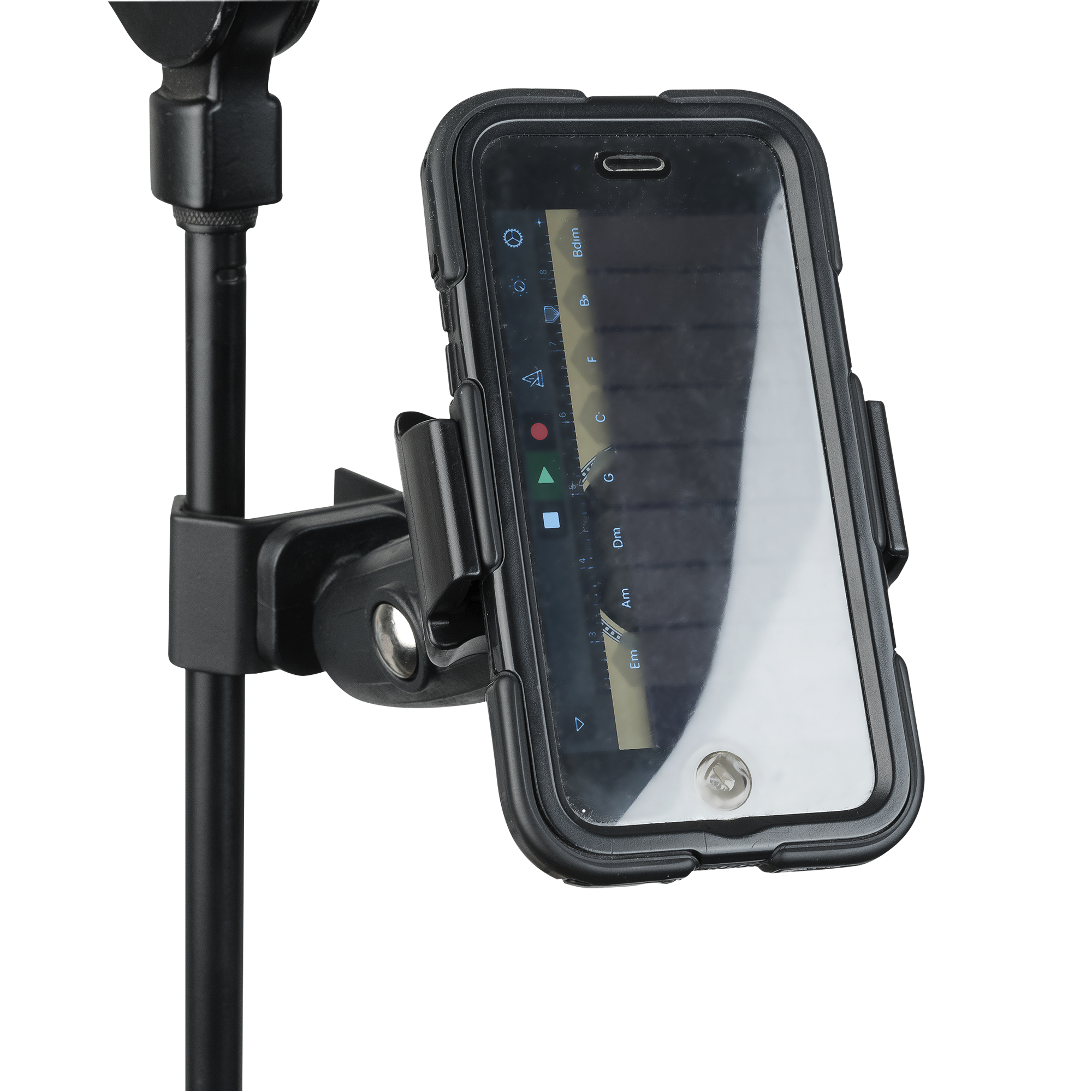 Showgear Phone Holder for Microphone Stand Geeignet für Telefone mit einer Breite von bis zu 87 mm