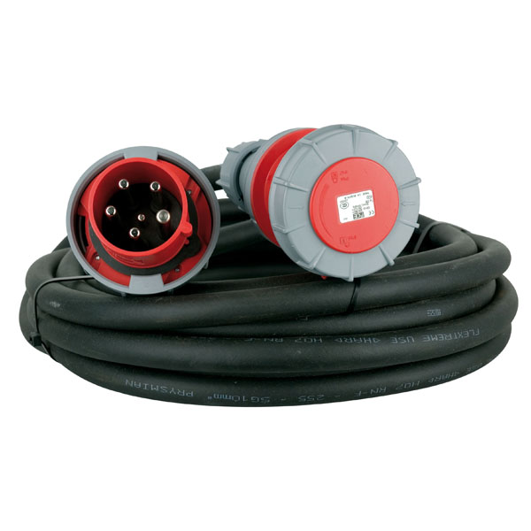 DAP Extension Cable, 3 x 63 A/380 V 5 x 10 mm² 25 m/5 x 10 mm2