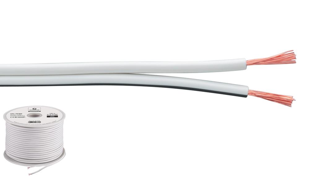 MONACOR SPC-70/WS Lautsprecherkabel, 2 x 0,75 mm2, 100 m, "ECONOMY QUALITY"