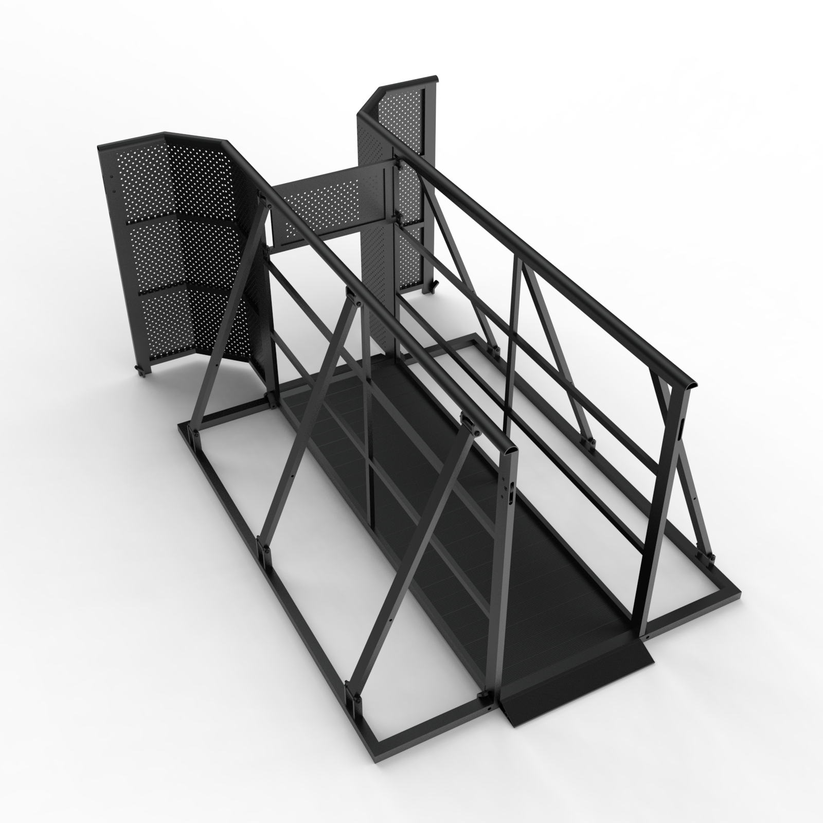 Crash Barrier - Tor "crowd control" inkl. Absperrung - BLACK