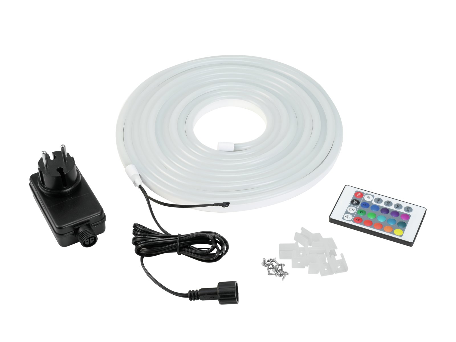 EUROLITE LED Neon Flex 24V RGB 5m mit IR Set EUROLITE LED Neon Flex 24V RGB 5m mit IR Set
