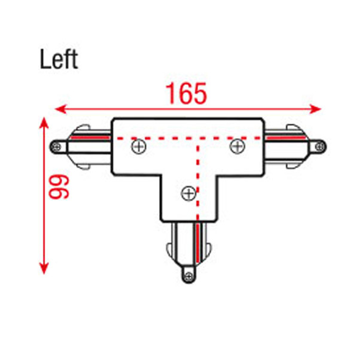 ARTECTA 3-Phase Right T Connector White Weiß