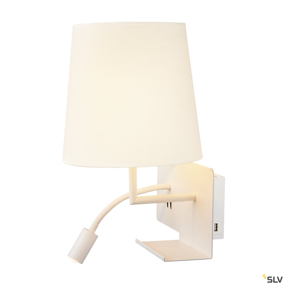 SOMNILA FLEX Indoor LED Wandaufbauleuchte 3000K weiß Version rechts inkl. USB Anschluss SOMNILA FLEX Indoor LED Wandaufbauleuchte 3000K weiß Version rechts inkl. USB Anschluss
