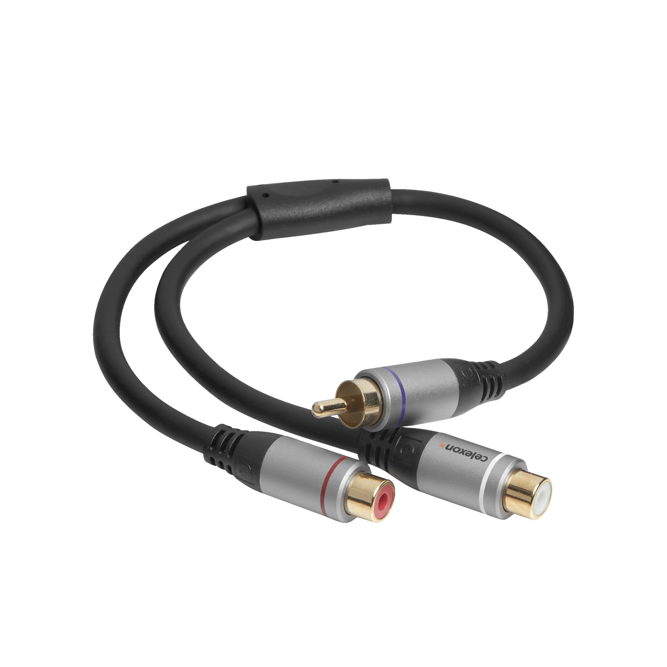 celexon Cinch auf 2x Cinch M/F Audioadapter 0,25m- Professional Line
