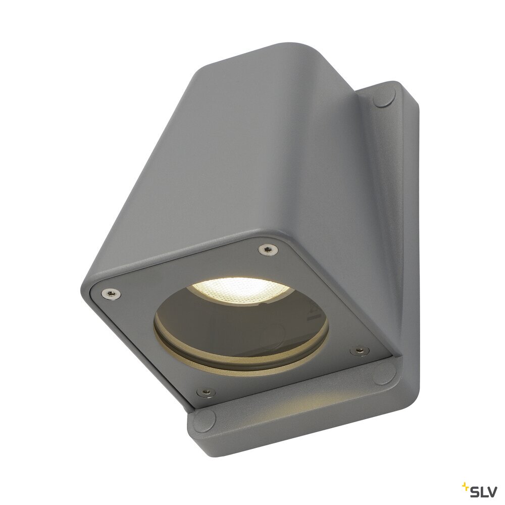WALLYX GU10 Wandleuchte, silbergrau, max. 50W, IP44 WALLYX GU10 Wandleuchte, silbergrau, max. 50W, IP44