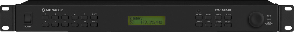 MONACOR FM-102DAB Digitaler Stereotuner für den Empfang von FM und DAB+ MONACOR FM-102DAB Digitaler Stereotuner für den Empfang von FM und DAB+