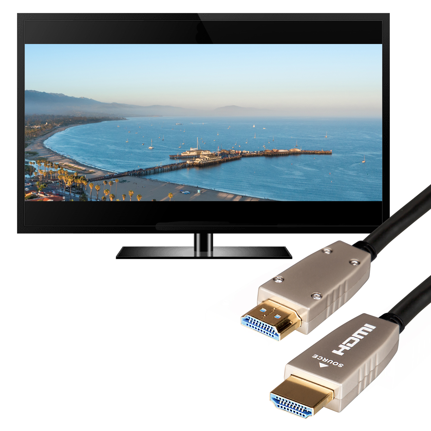 celexon UHD Optical Fibre HDMI 2.0b Active Kabel 20m, schwarz