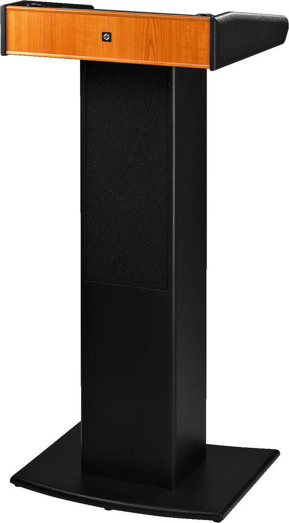 MONACOR SPEECH-104D Professionelles Redepult mit integrierter 2-Kanal-Multi-Frequenz-Empfängereinheit in UHF-PLL-Technik und Class-D-Verstärker