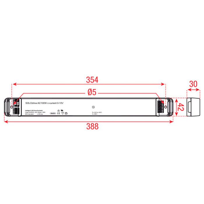 ELDOLED SOLOdrive AC - 100 W Konstantstrom - DALI - 1 Vorschaltgerät, 4 Ausgänge - SL1060A1