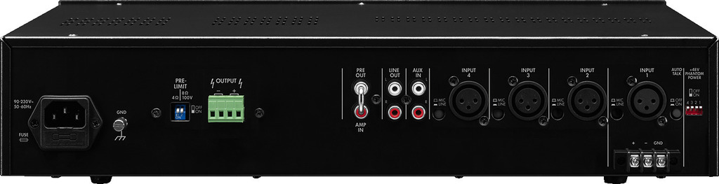 MONACOR PA-9100D ELA-Mono-Class-D-Mischverstärker, 1000 W