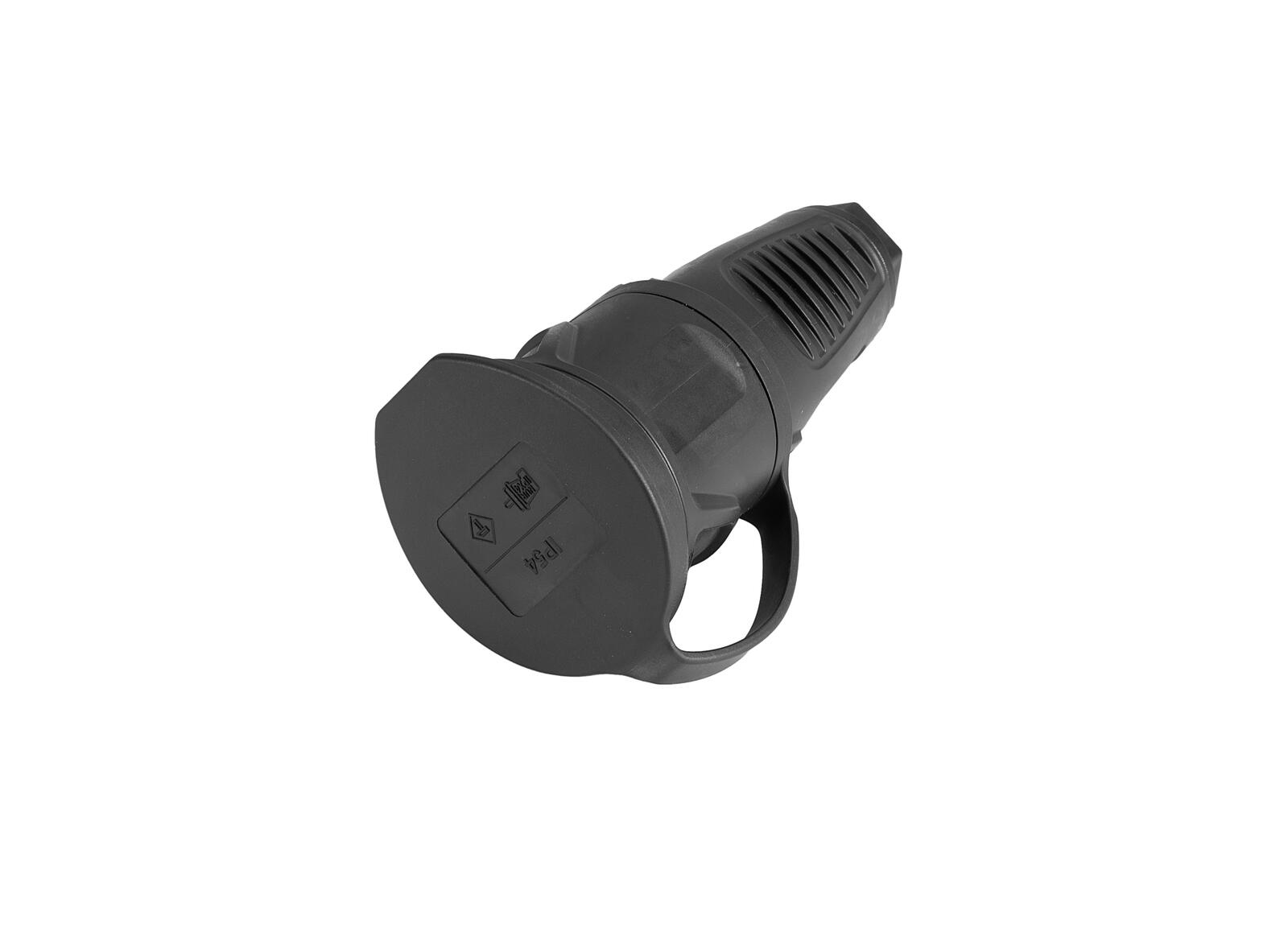 PC ELECTRIC Schutzkontakt Kupplung Gummi sw/bl PC ELECTRIC Schutzkontakt Kupplung Gummi sw/bl