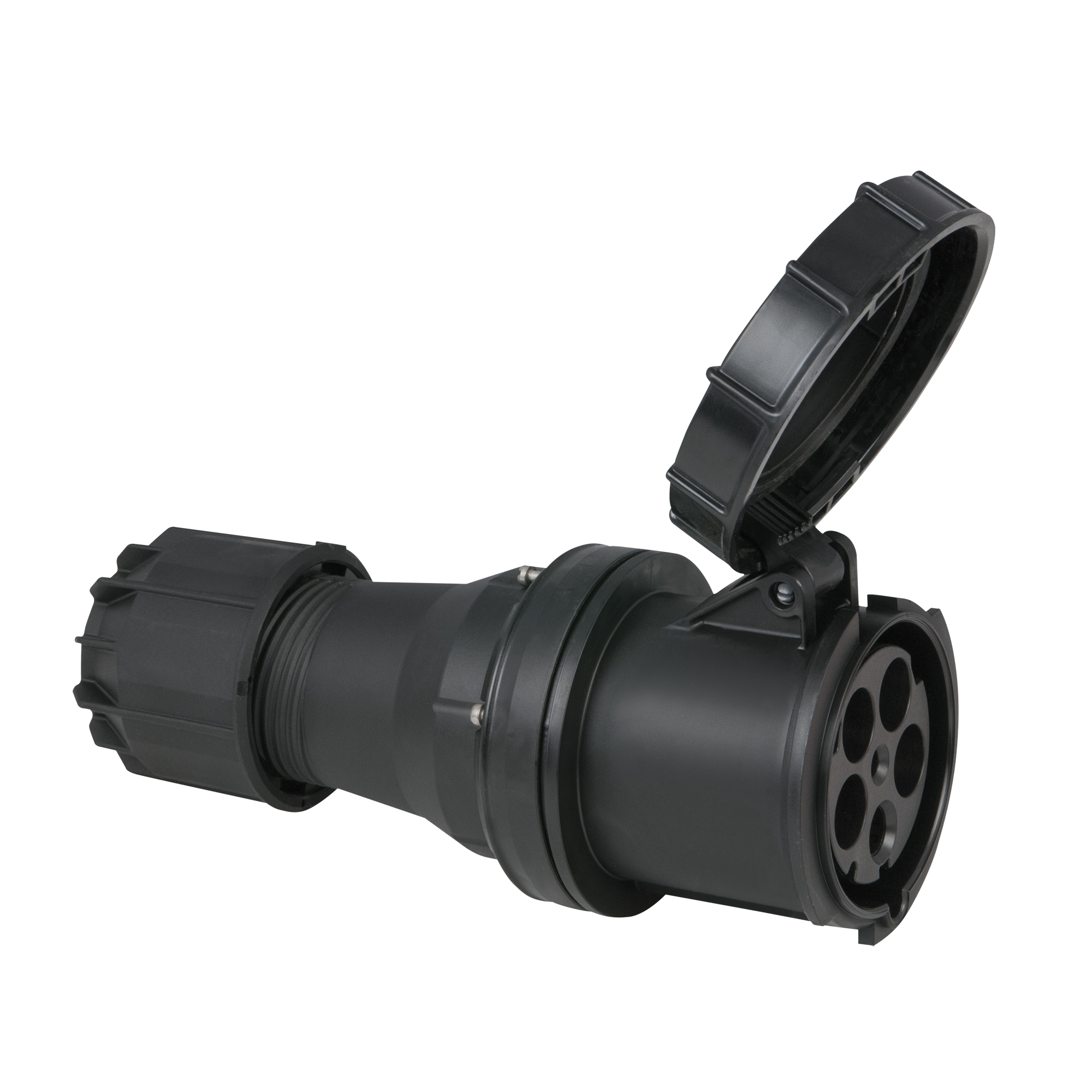 PCE CEE 125 A/400 V 5P Plug Female Black Schwarz - IP67 PCE CEE 125 A/400 V 5P Plug Female Black Schwarz - IP67
