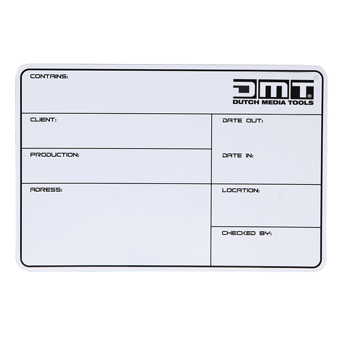 DMT Magnetic Flight Case Label Mit 3M-Klebestreifen + Marker