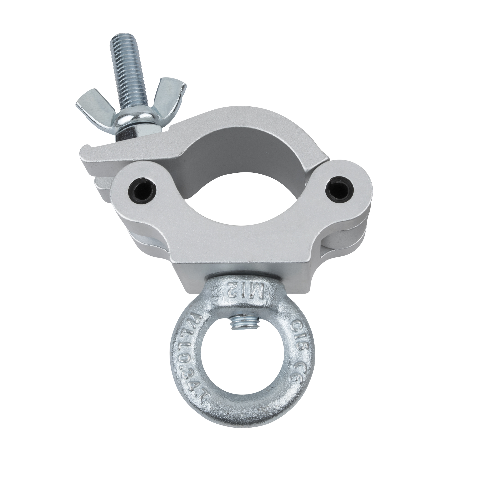 Showgear 50 mm Half Coupler + Eye Silber, für 50-mm-Rohr