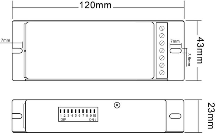 LED Dimmer R-DMX 3+1 Kanal / 12-24V