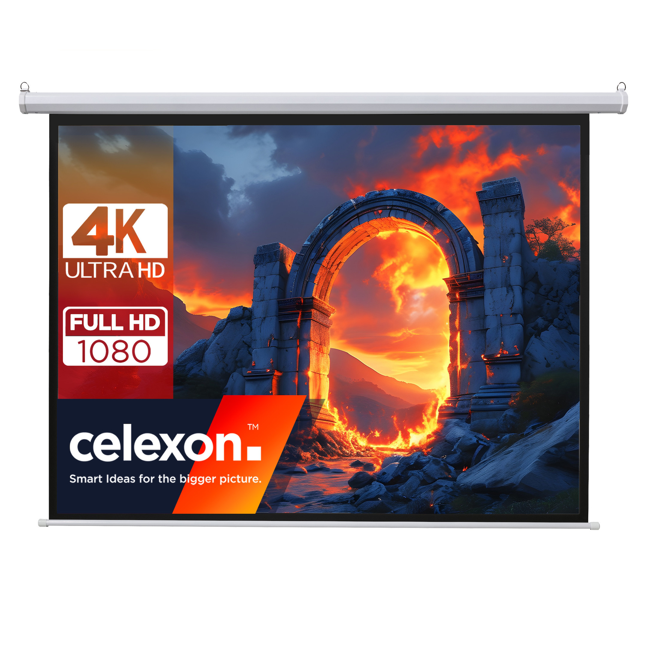celexon basic Motor-Leinwand 135" | 240x240 cm 1:1 | elektrische Full-HD 4K Beamer-Leinwand für Heimkino oder Büro-Präsentationen | geeigent zur Deckenmontage oder Wandmontage | inkl. Fernbedienung celexon basic Motor-Leinwand 135" | 240x240 cm 1:1 | elektrische Full-HD 4K Beamer-Leinwand für Heimkino oder Büro-Präsentationen | geeigent zur Deckenmontage oder Wandmontage | inkl. Fernbedienung