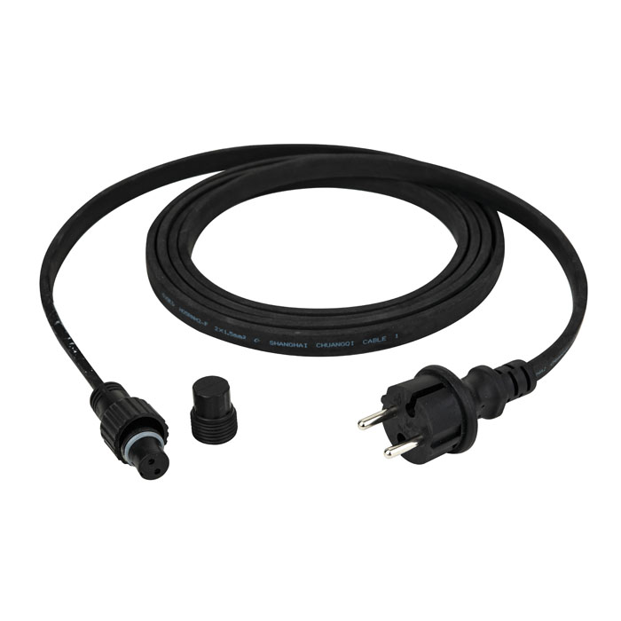 SHOWGEAR Power Cable for Festoon Light E27 Schwarz - 3 m