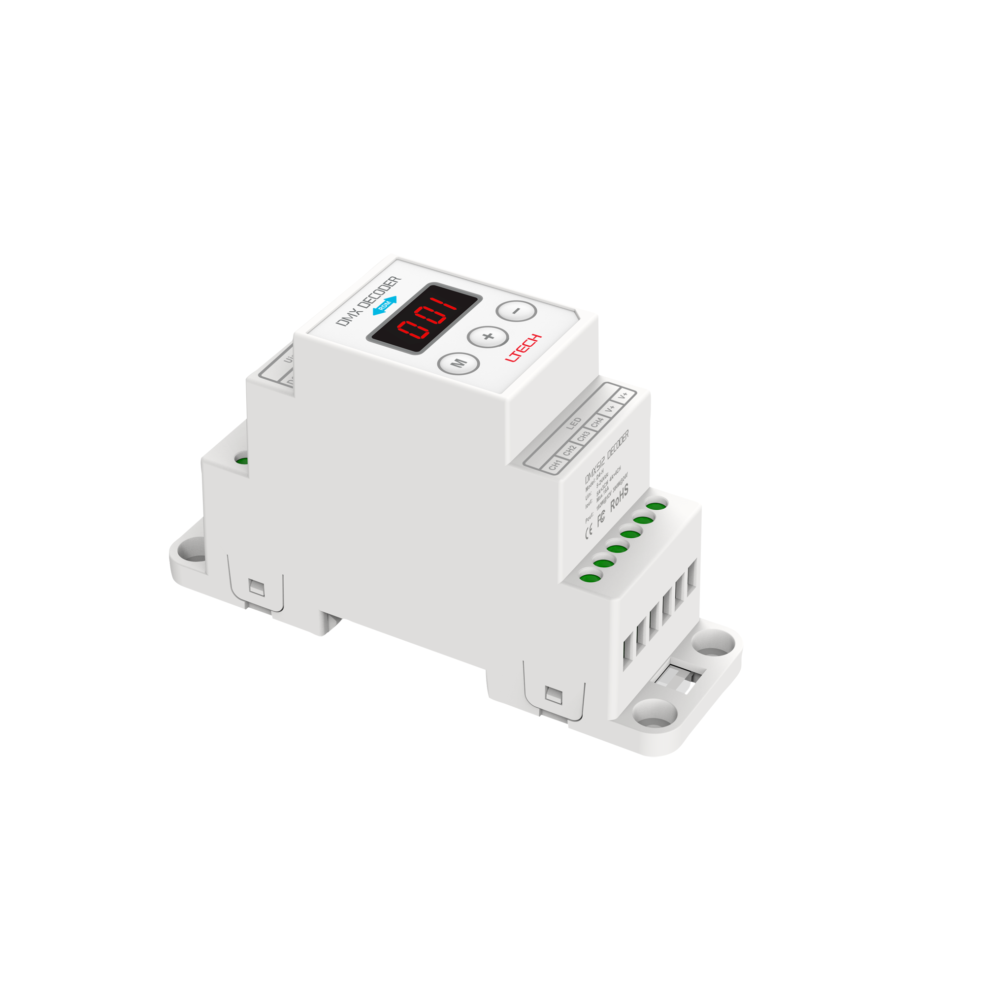 LTECH DMX LED Driver 3x 5A / 4x 4A - DIN-Schiene LTECH DMX LED Driver 3x 5A / 4x 4A - DIN-Schiene
