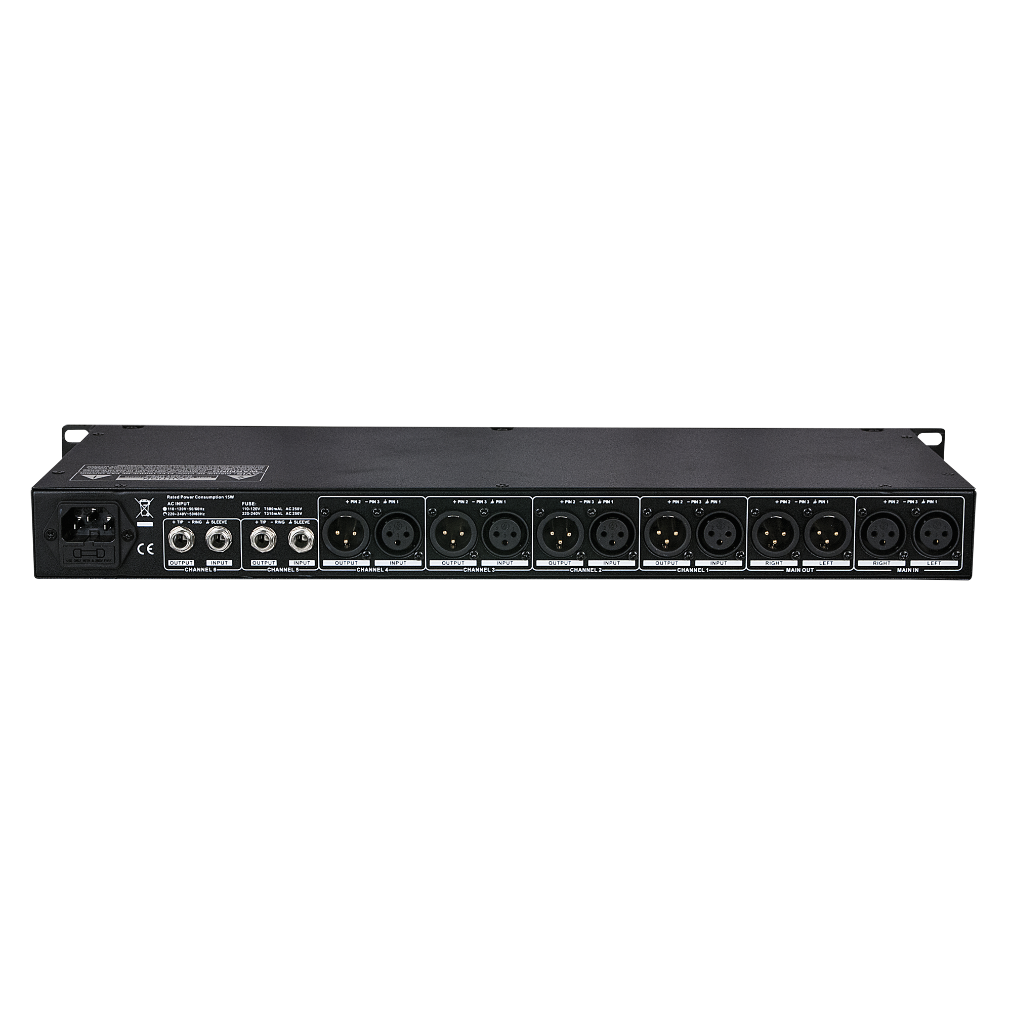 DAP AS-8 8-Kanal-XLR/Klinke-3-Pin-Audio-Splitter/Mixer