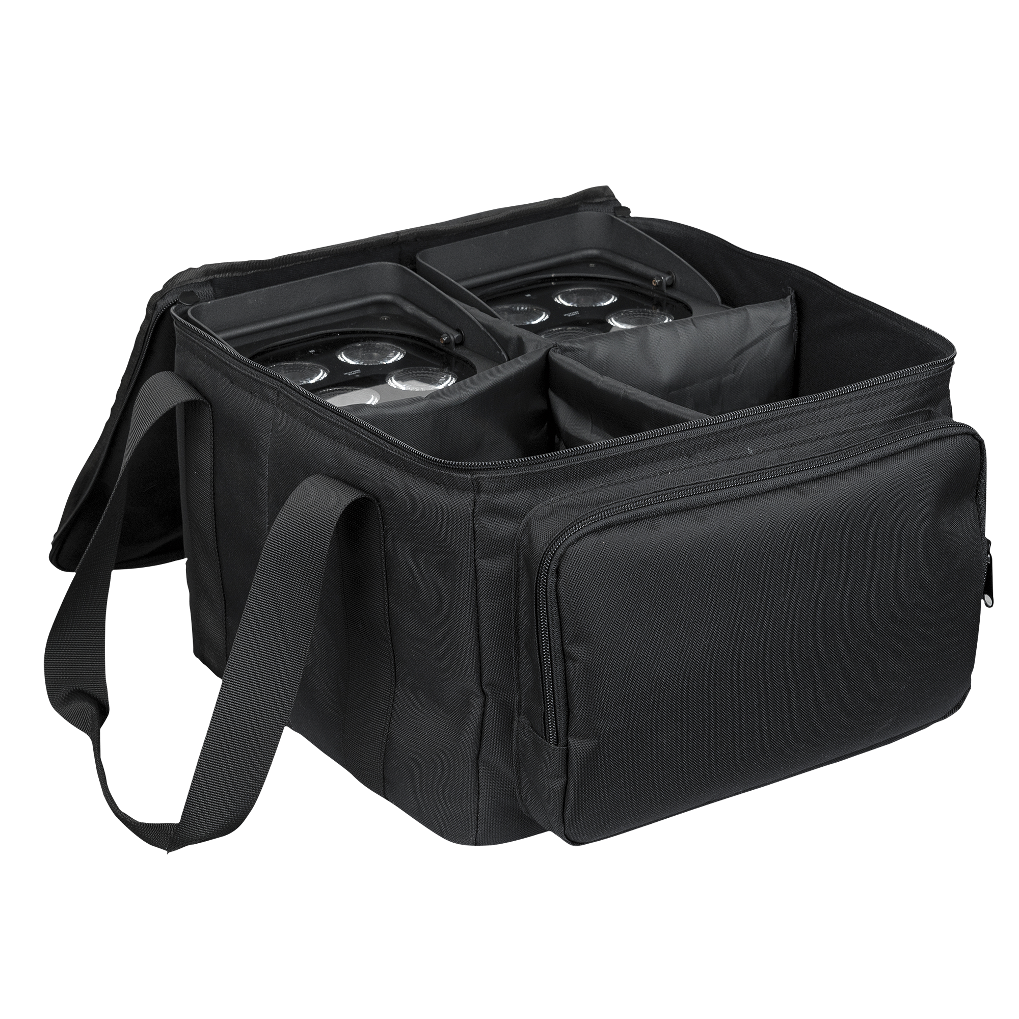Showtec Carrying Bag for 4 x EventLITE 4/10 Mit herausnehmbaren Klettverschluss-Fächern