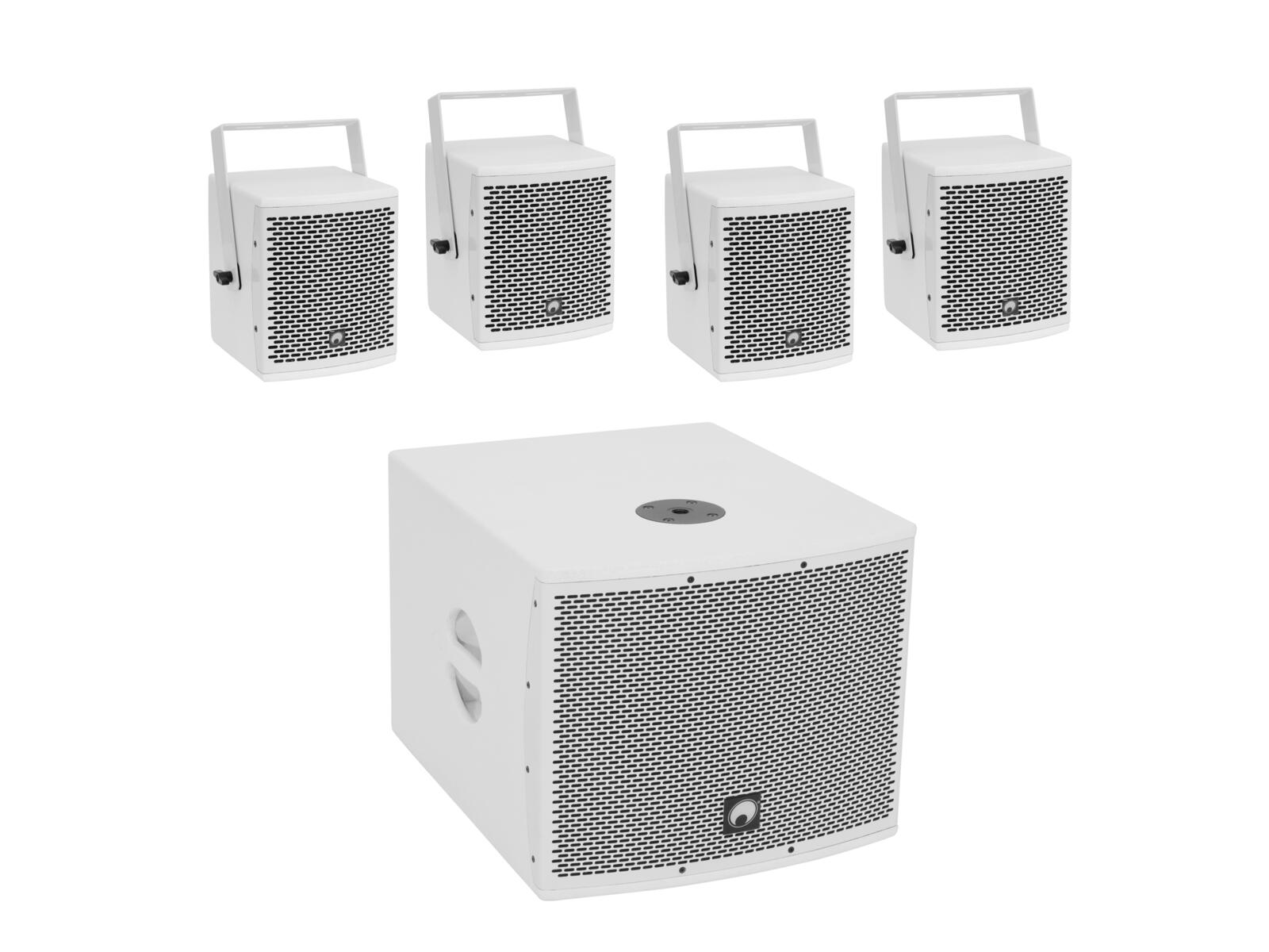 OMNITRONIC Set MOLLY-12A Subwoofer aktiv + 4x MOLLY-6 Top 8 Ohm, weiß OMNITRONIC Set MOLLY-12A Subwoofer aktiv + 4x MOLLY-6 Top 8 Ohm, weiß